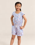 Flutter Playsuit - Blue Lucky Bamboo