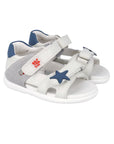 Garvalin Grey Sandals with Navy Star