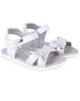 Garvalin Metallic Silver Dots Sandals