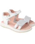 Garvalin Metallic Silver Stripes Sandals