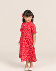 Jersey Wendy Cheongsam - Red Floral Bamboo