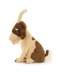 Glenny the brown and beige goat plush toy