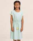 Hayley Dress - Teal Plaid Tiles