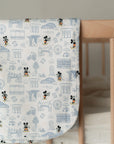 Jersey Blanket - Blue Hello Mickey cot