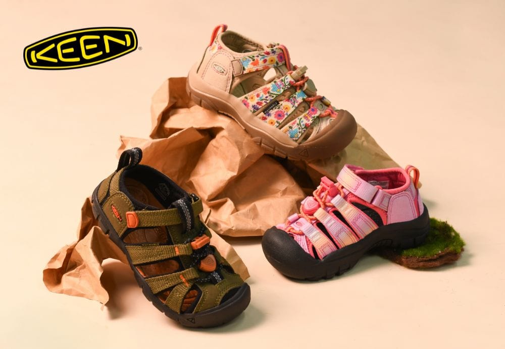 Kids' sandals on display