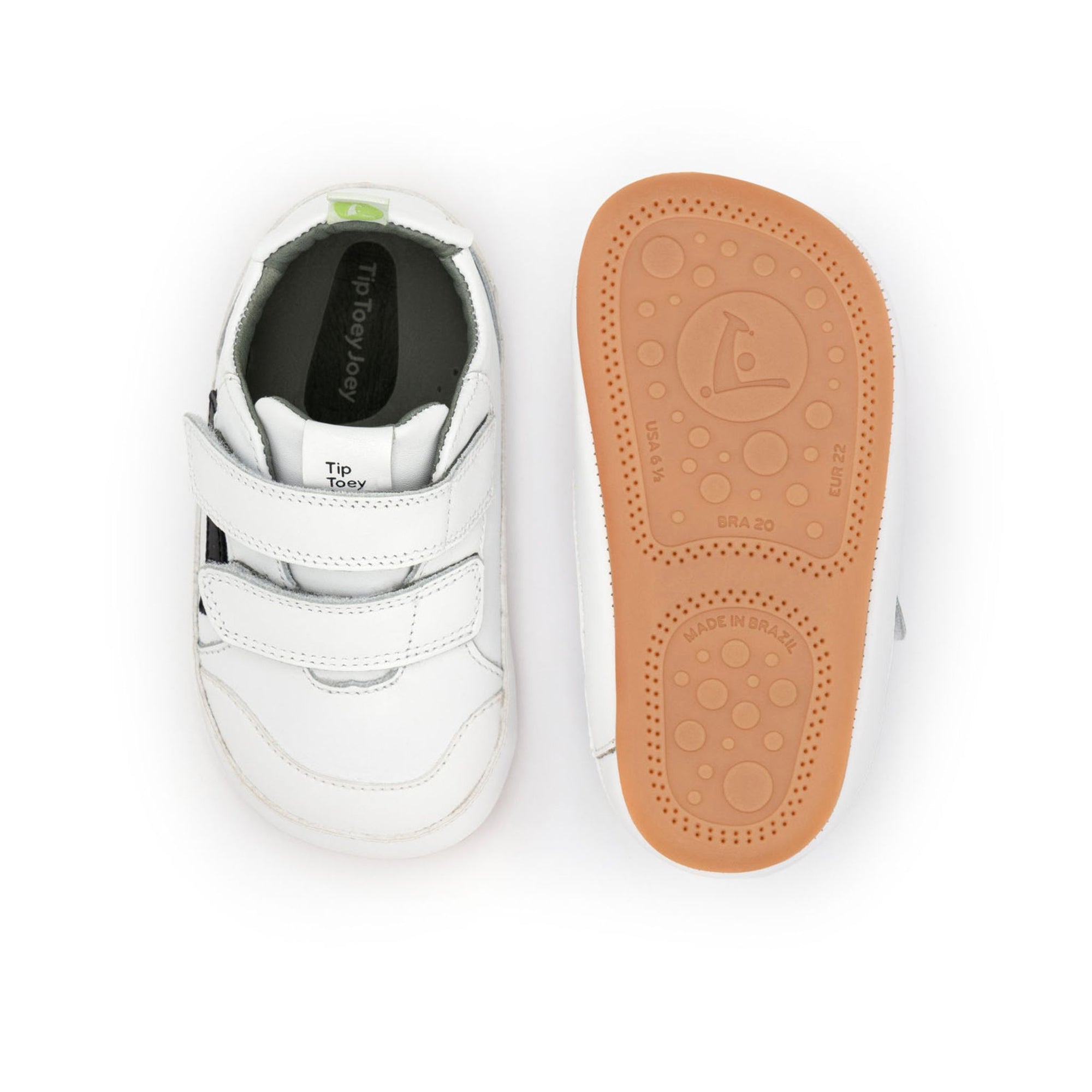 Tip Toey Joey Landy Sneakers - White / Black (Baby)