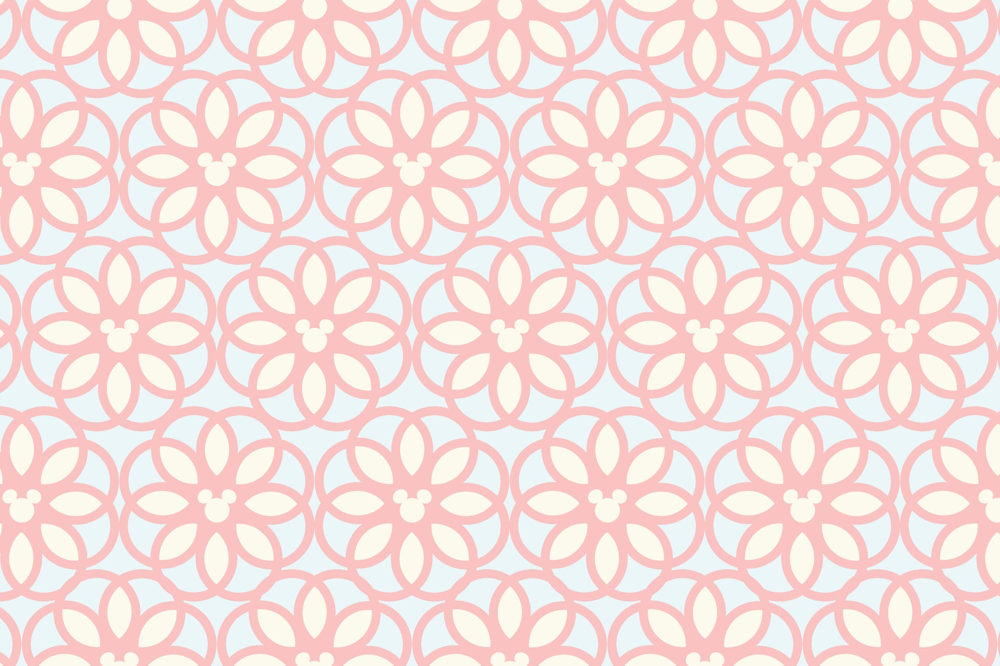 Mickey Mouse honeycomb tile pattern