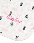 Jersey Blanket - Pink Hello Minnie - personalised embroidery