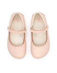 Back view of Tip Toey Joey Misty in Papaya Cream / Metallic Salmon showing the Stretch&Stay elastic heel