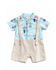 Overalls - Turquoise Vases