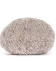 Round, fluffy gray pebble toy