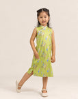 Peony Cheongsam - Yellow Floral Lanterns