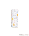 organic cotton swaddle in picnic with pooh print