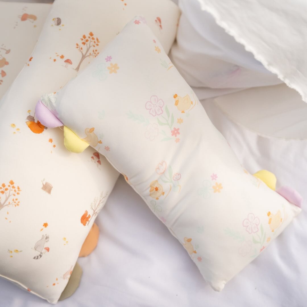 decorative pillows with floral pattern