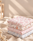 Bamboo Muslin Swaddle - Pink Blooming