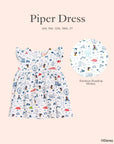 Piper Dress in Rainbow road trip mickey