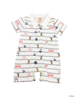 Short-Sleeve Polo Romper - Nautical Mickey