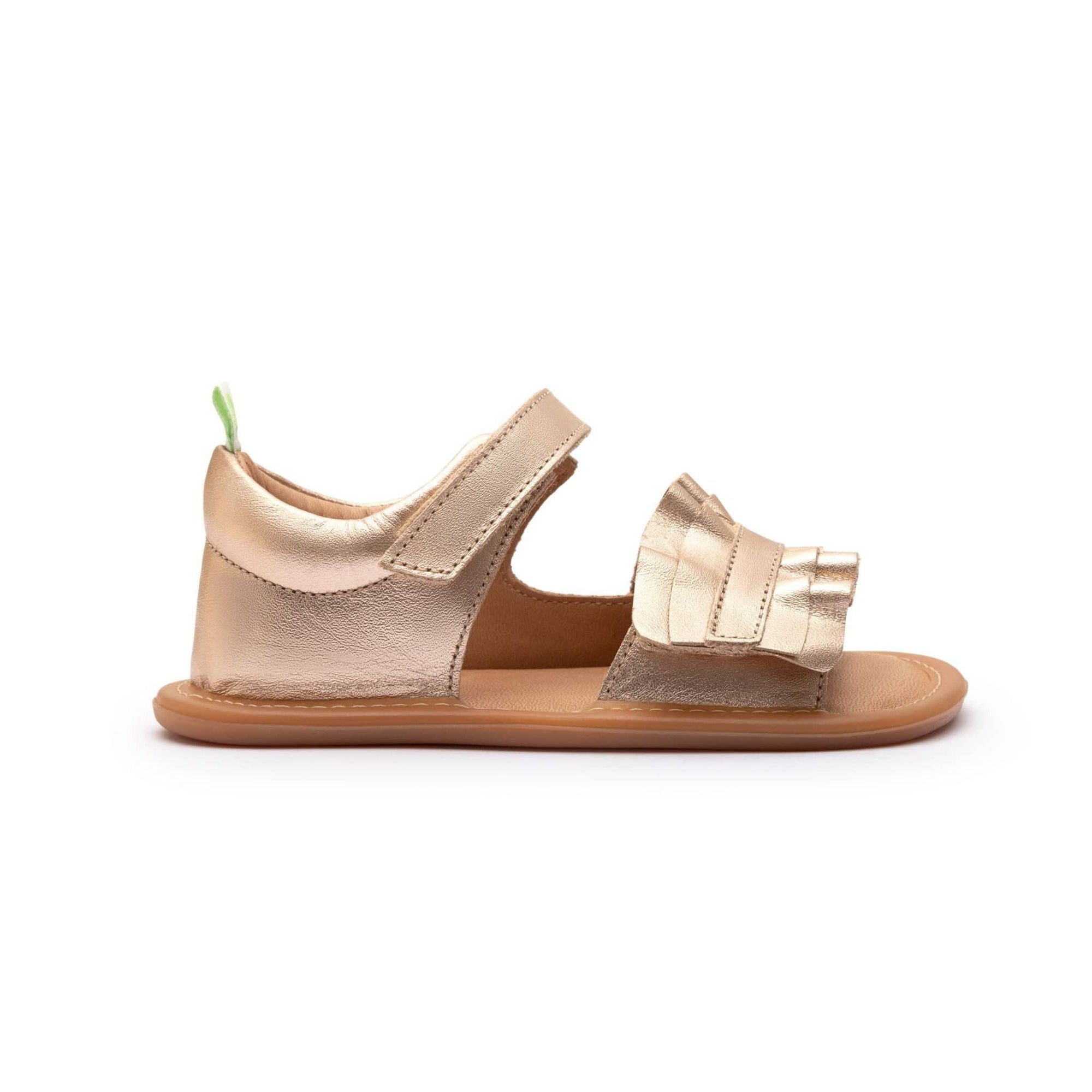 Tip Toey Joey Ruffy Sandal - Metallic Salmon