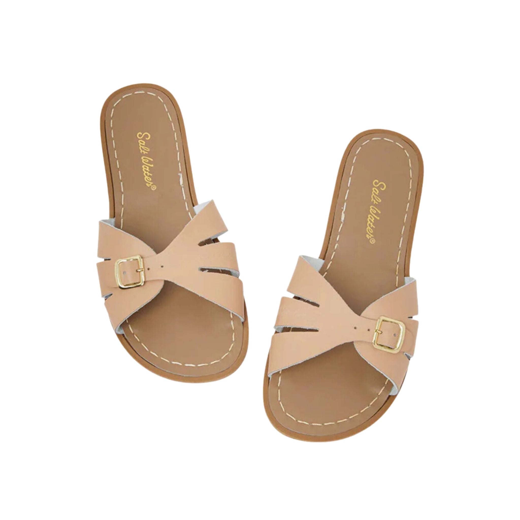 Salt-Water Sandals Classic Slide Adult Latte – The Elly Store
