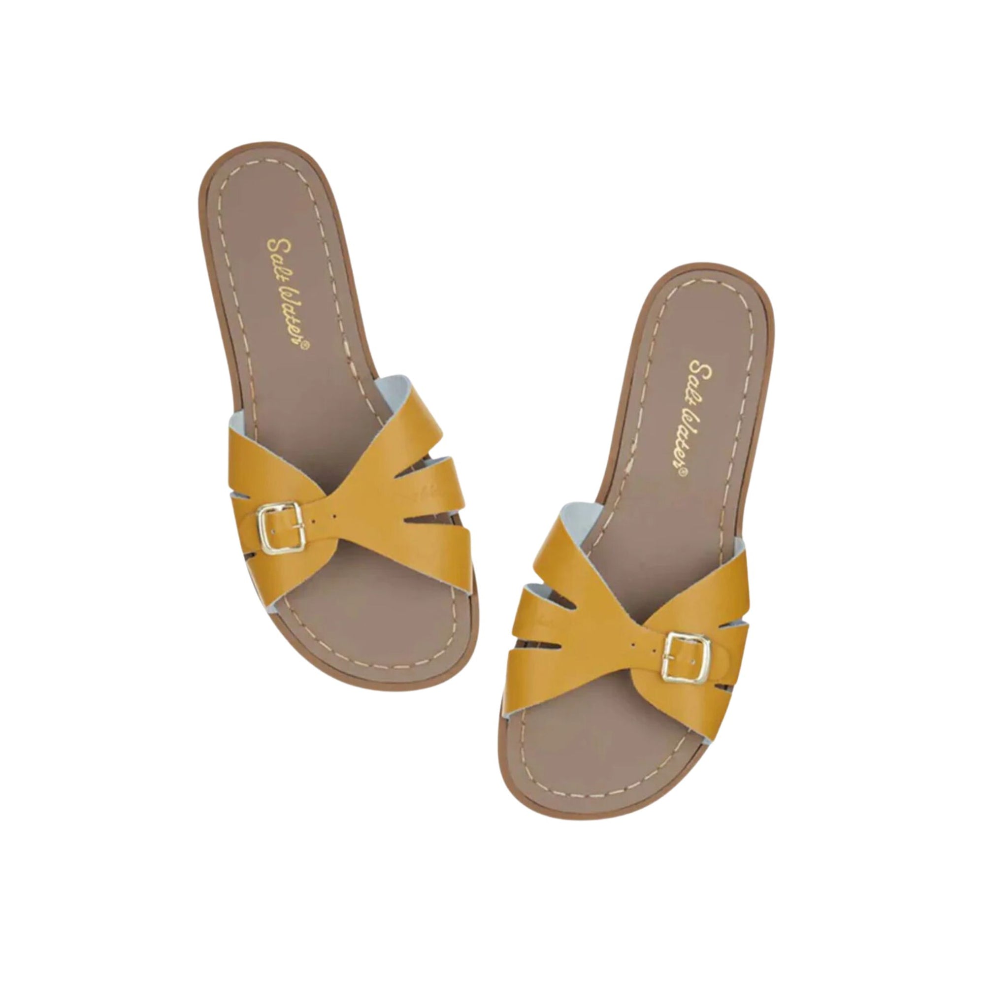 Salt-water Sandals Classic Slide Adult - Mustard