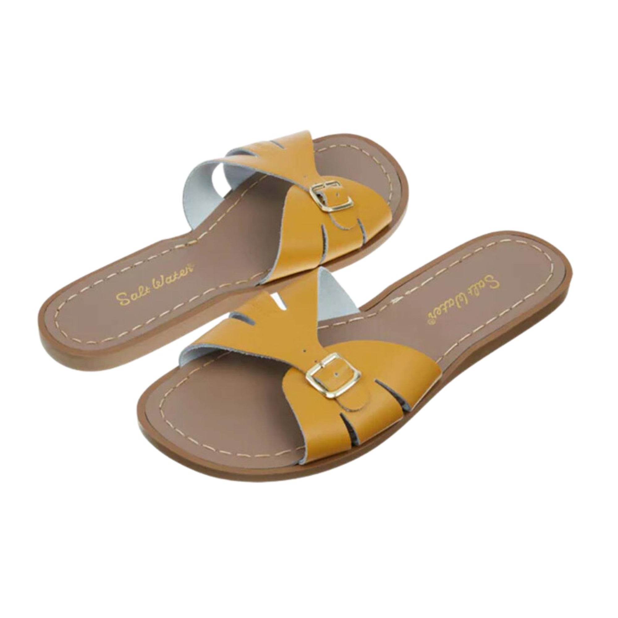 Salt-water Sandals Classic Slide Adult - Mustard