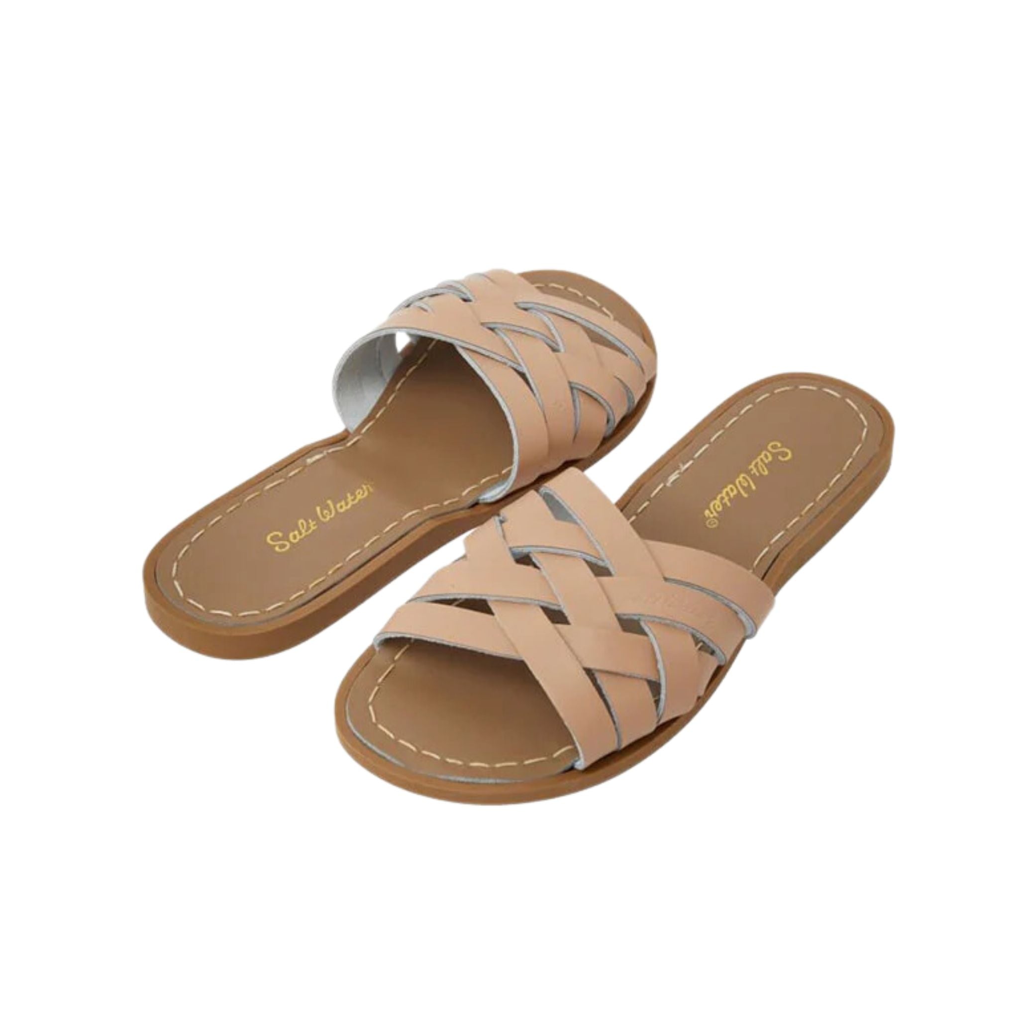 Salt-Water Sandals Retro Slide Adult Latte – The Elly Store