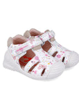 Biogateo White Sandals - Pink Butterflies