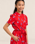 Sasha Dress - Red Vases