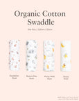 Four organic cotton swaddles with pooh designs