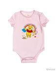 Short-Sleeve Onesie - Pink Rainbow Pooh