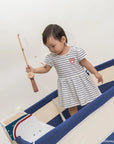 Polo Dress Onesie - Sailor Mickey Stripes