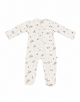 Sleepsuit - White Floral Bunny