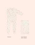 Signature girl gift set sleepsuit and jersey blanket