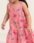 Sleeveless Dress - Pink Teapots