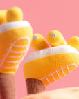 yellow roller skates close up