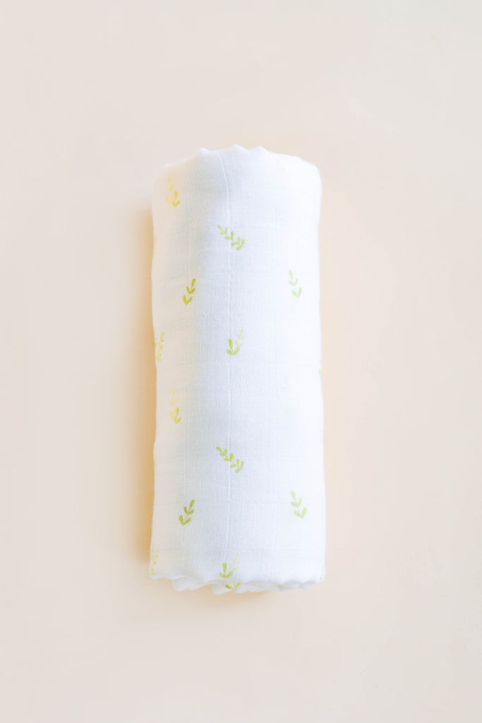 Bamboo Swaddle - White Ferns