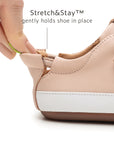 Tip Toey Joey First Walker Friendly Papaya Cream Sneakers elastic heel