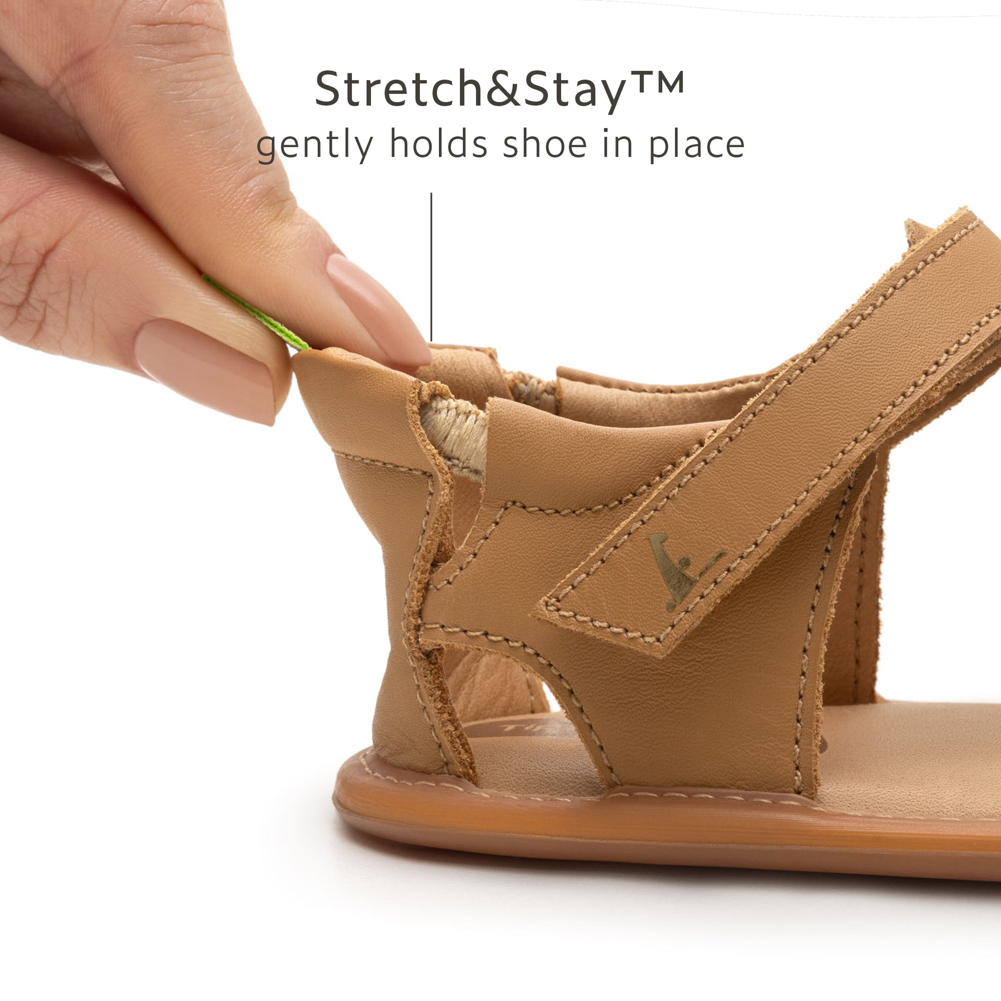 Athena Sandals - Hay elastic heel