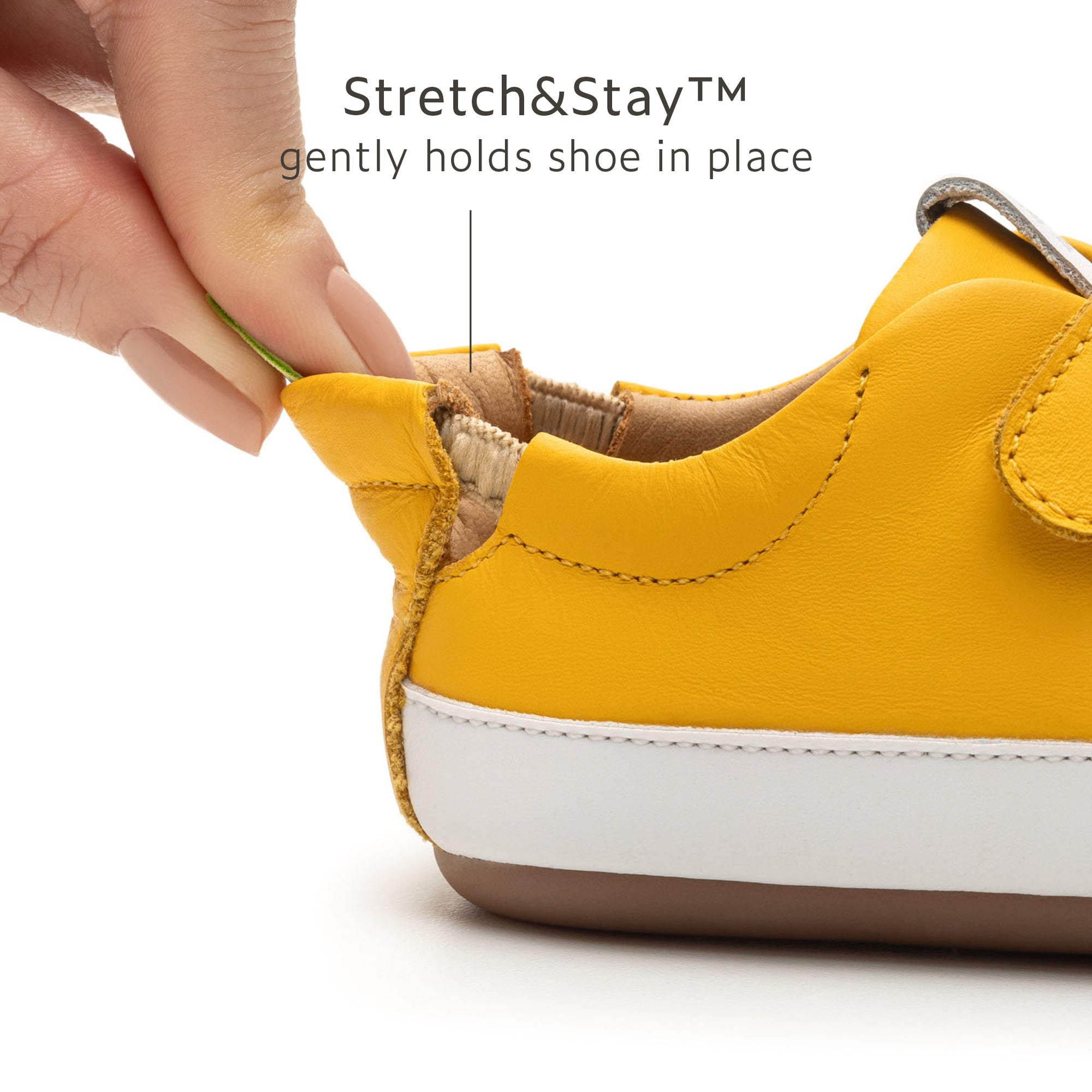 Bossy Sneakers - Caja Yellow / White elastic heel