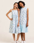 Drop Waist Cheongsam - Turquoise Vases pair
