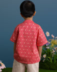 Tang Shirt - Red Honeycomb Tiles