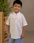 Mandarin-collared Polo Tee - Rainbow Fish