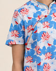Wendy Cheongsam Blue Lotus buttons