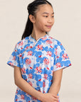 Wendy Cheongsam Blue Lotus closeup