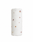 Bamboo Muslin Swaddle - White Freesia