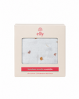 Bamboo Muslin Swaddle - White Freesia