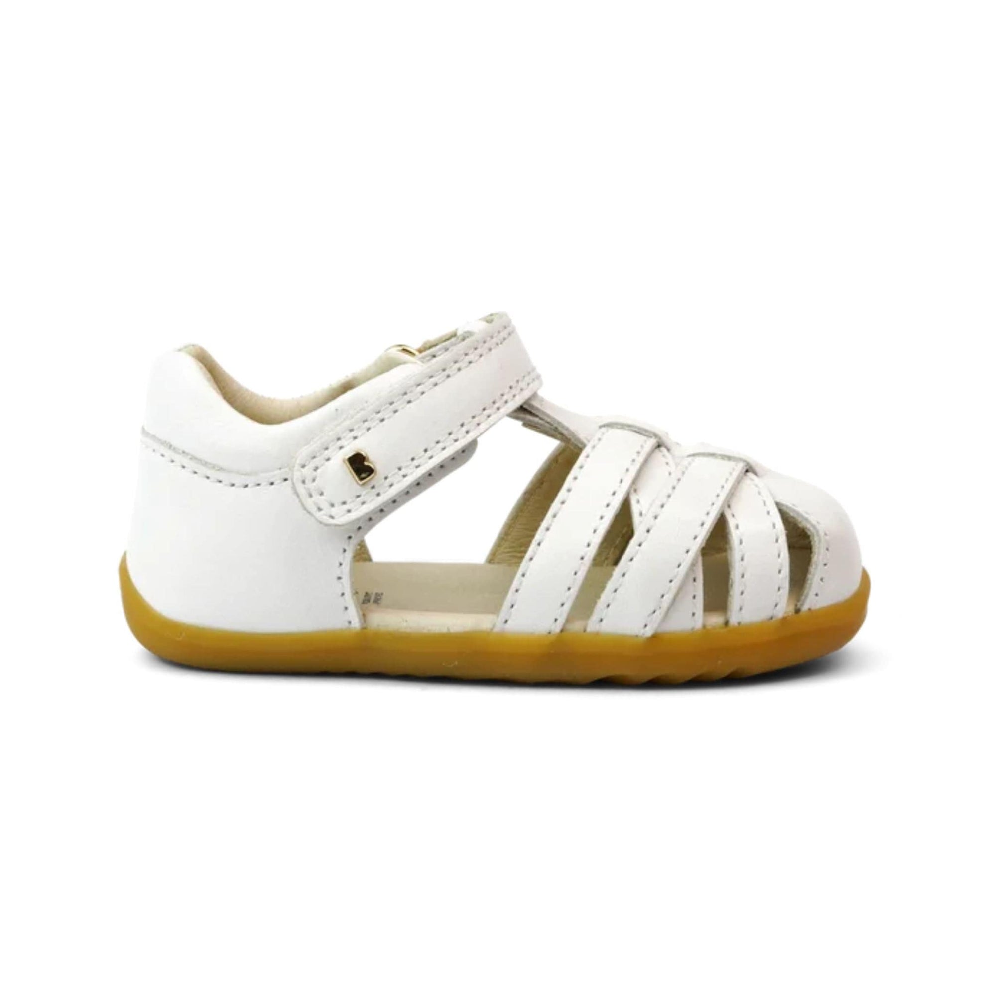 Bobux White Cross Jump Sandals Step Up