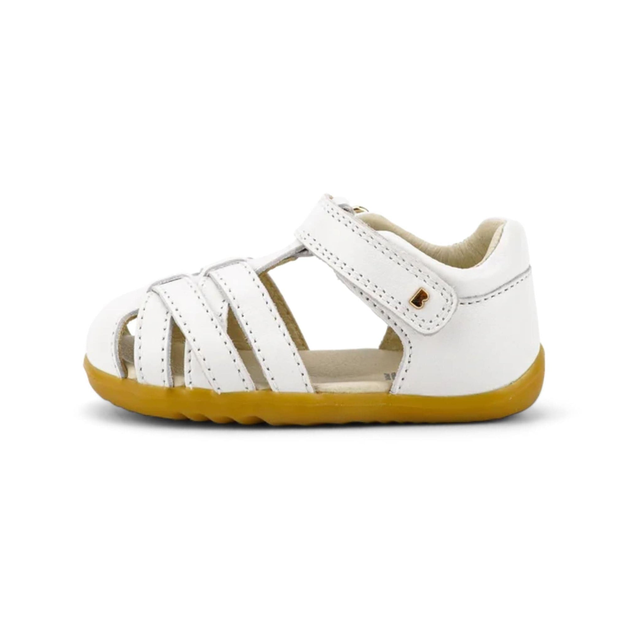 Bobux White Cross Jump Sandals Step Up