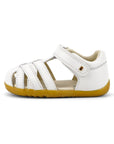 Bobux White Cross Jump Sandals Step Up