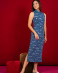 Ladies Harper Cheongsam - Blue Zodiac Race